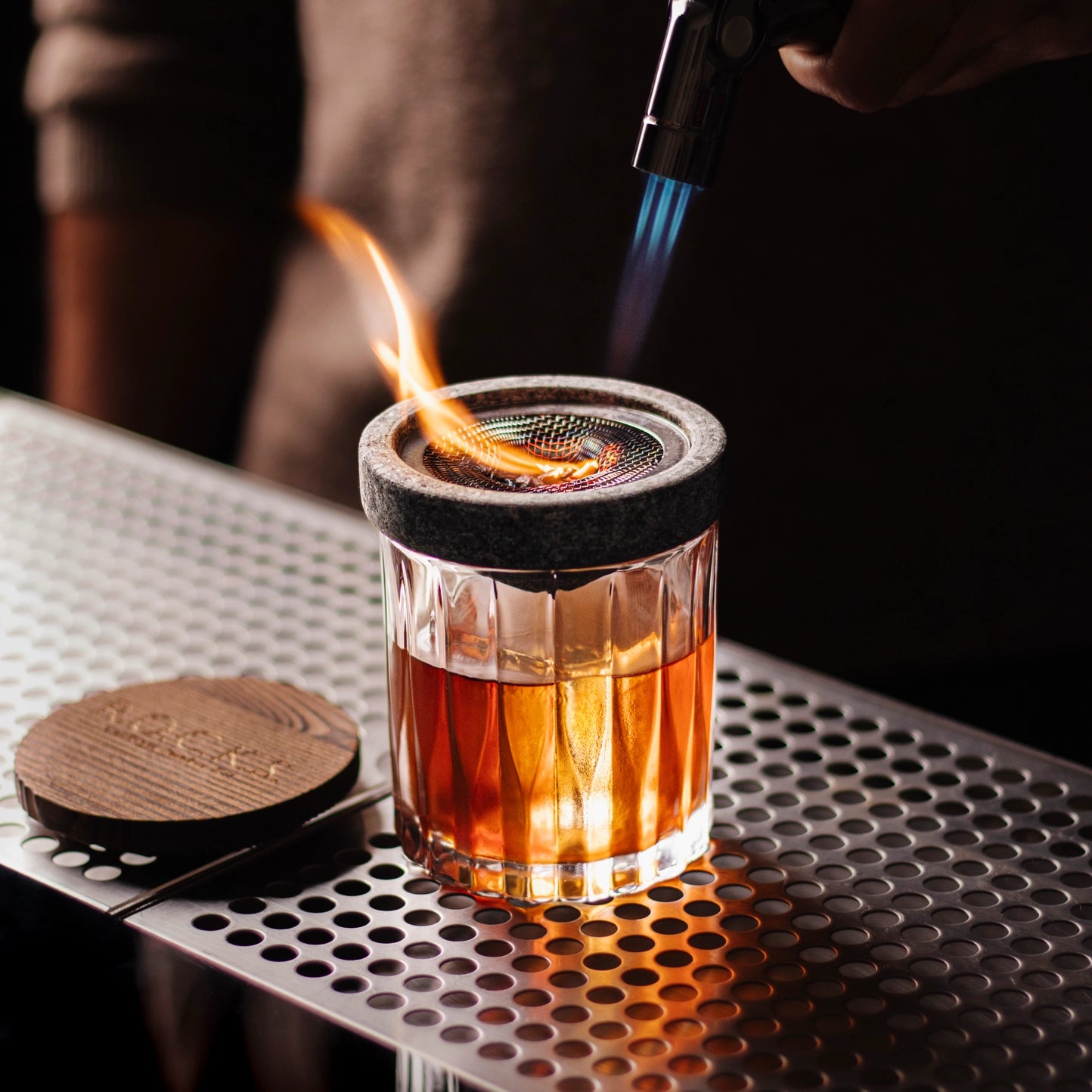 Cocktail Smoker & Whiskey Kit cu Pahare Cristal