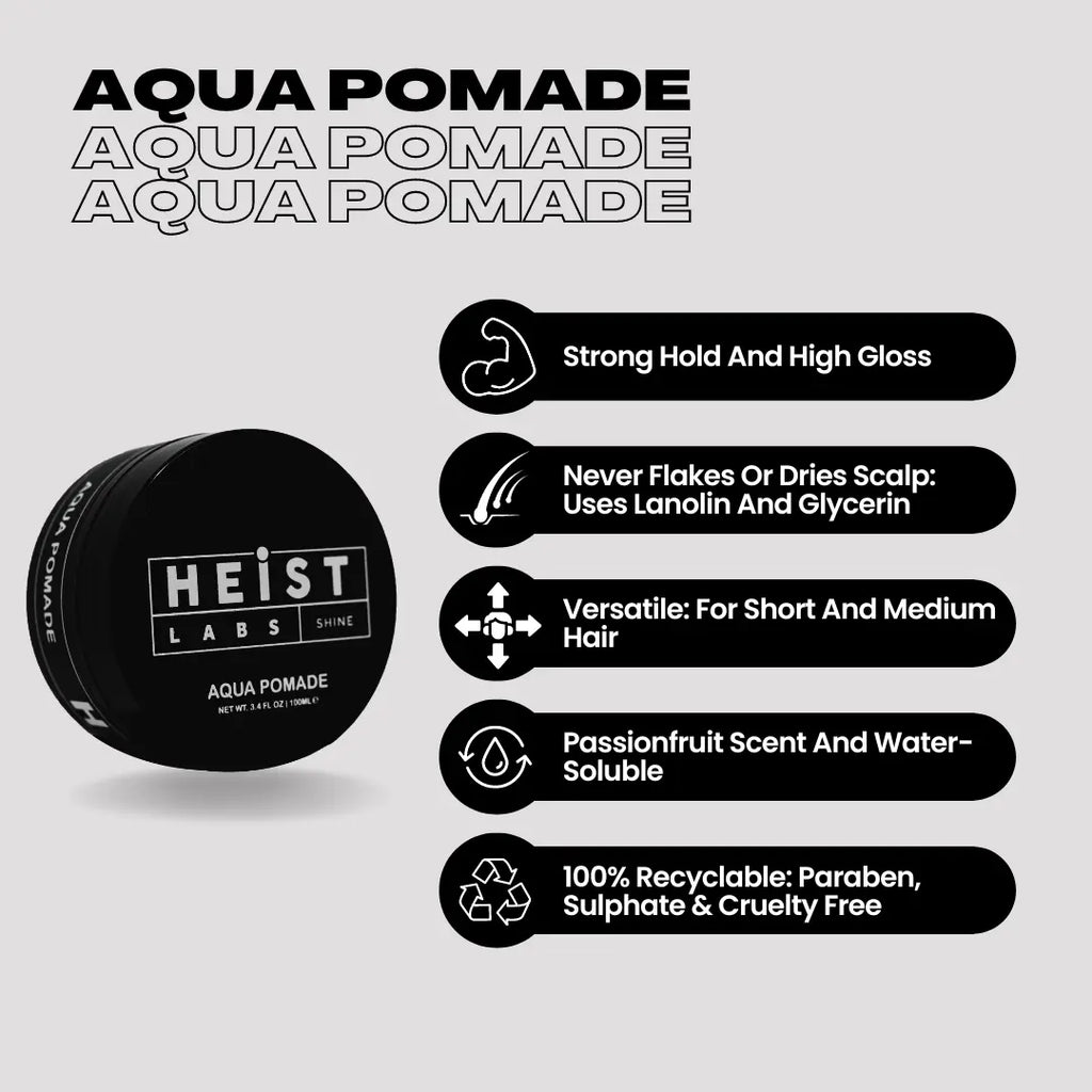 Pomadă pentru Păr Aqua 100ml | Fixare Puternică & Luciu Inten