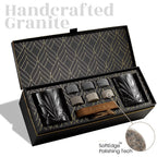 Set Cadou Pahare Whiskey "Palm" & Pietre Granit