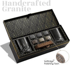 Set Cadou Pahare Whiskey "Signature" & Pietre Granit