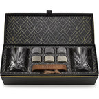 Set Cadou Pahare Whiskey "Palm" & Pietre Granit