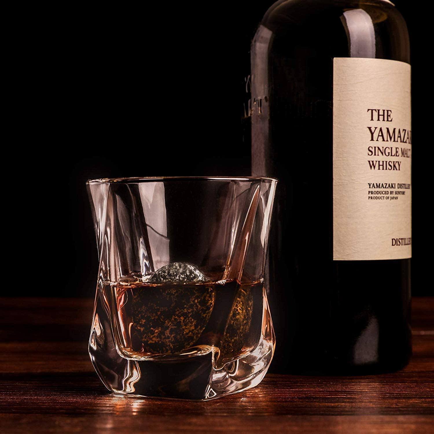 Set Cadou Pahare Whiskey "Twist" & Pietre Granit