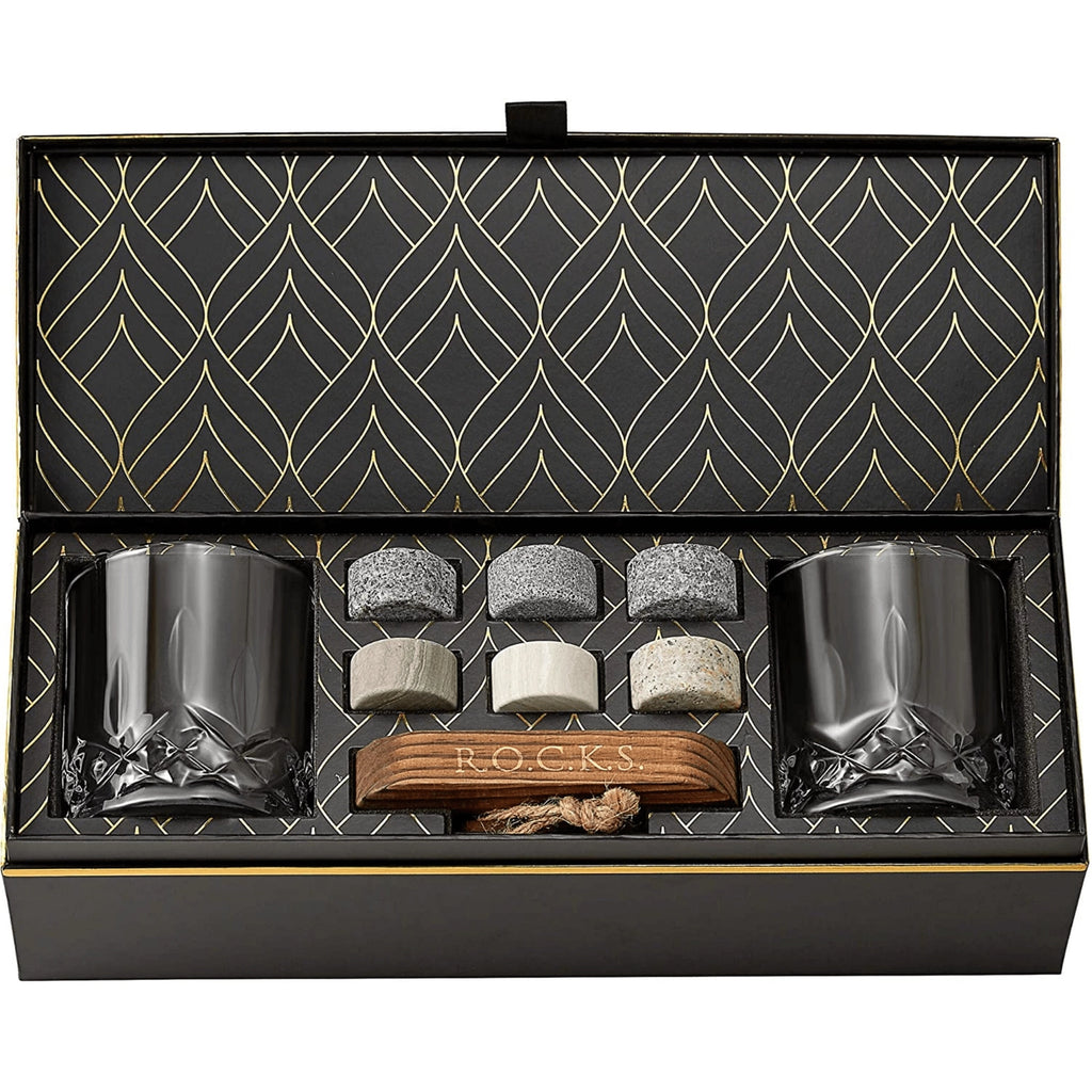 Set Cadou Pahare Whiskey "Signature" & Pietre Granit