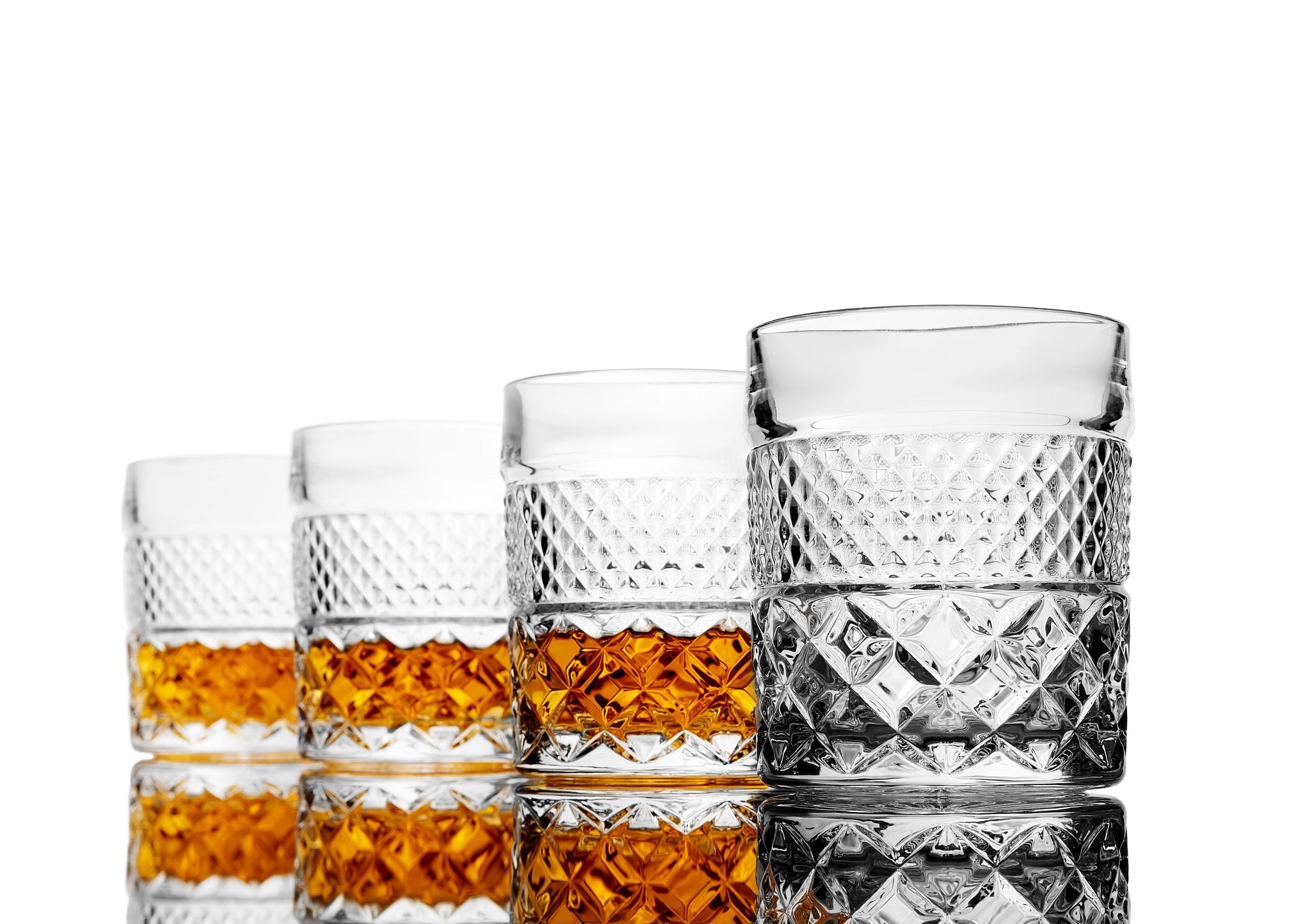 Set Whiskey cu Decantor, 4 Pahare Cristal & Pietre Granit