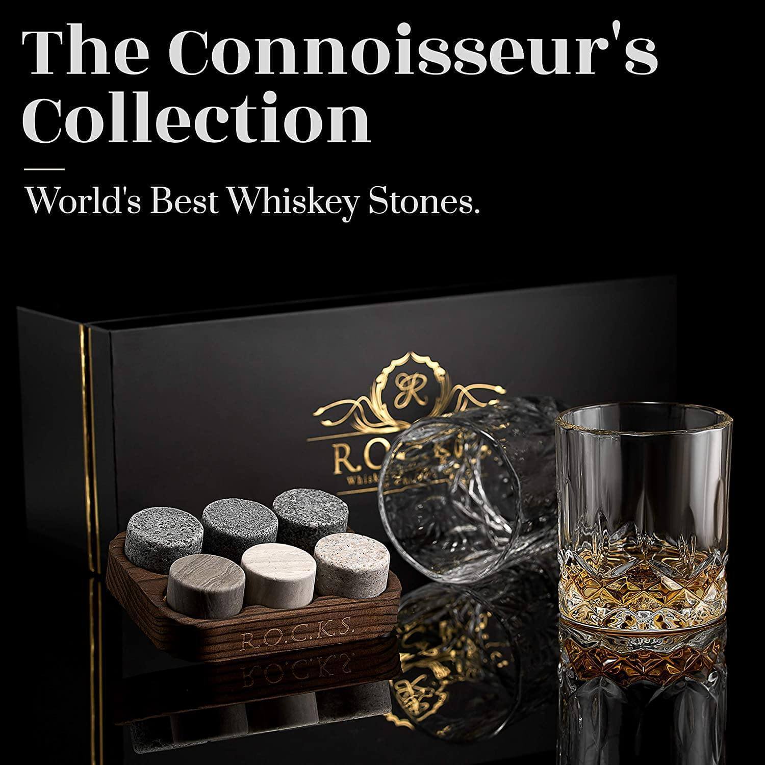Set Cadou Pahare Whiskey "Signature" & Pietre Granit